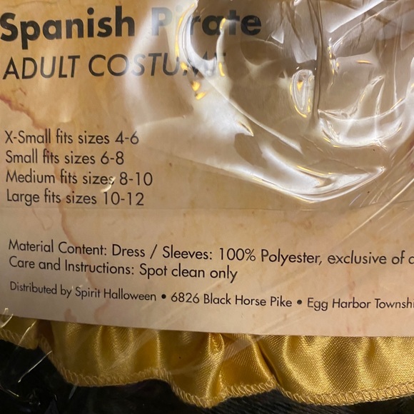 New inpackage Adult Play. Spanish Pirate - Picture 5 of 8